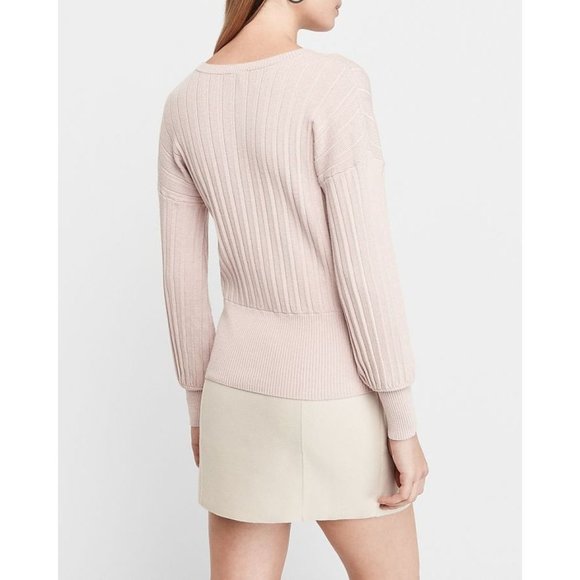 Express Ribbed Blouson Sleeve Sweater M - Picture 5 of 5